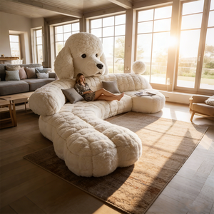<span class=keywords><strong>Canapé</strong></span> géant en forme de chien personnalisé, <span class=keywords><strong>canapé</strong></span> lounge en peluche, meubles d'animaux réalistes créatifs, salon, chambre à coucher, appartement - Product Image 2