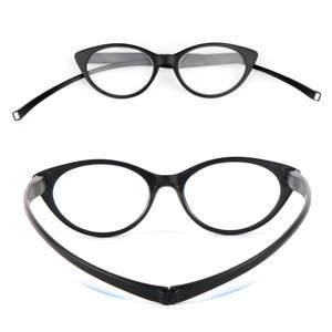 2024デザイナー卸売ファッショナブルな黒猫目磁気老眼鏡ハンギングネックマグネット老眼鏡女性用 - Product Image 3