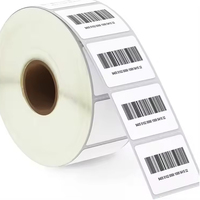 Etiqueta Adhesiva en Rollo Personalizada con Código QR Variable, Código de Barras, Número de Serie, para Almacén, Comercio Minorista, Supermercado, Etiqueta para Productos