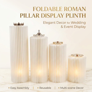 Soporte cilíndrico plegable tipo pilar romano para exhibición en mesas de postres, fiestas de cumpleaños, escaparates y decoración de centros comerciales - Product Image 6