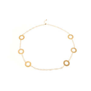 สร้อยคอจี้แฟชั่น สแตนเลสสตีล 316L ชุบทอง PVD ทนทาน พร้อมจี้ทรงกลม - Product Image 1