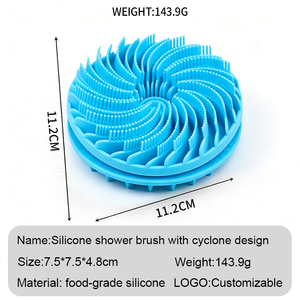 OEM/ODM Bathroom Silicone Body Scrubber Shower Exfoliating Scrub Sponge Handheld Shower Cleansing <b>Brush</b> Silicone <b>Scalp</b> Massager - Product Image 2