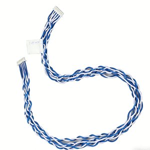 Conjunto de Cabos de Sinal com Conector Codificado por Cores Azul e Branco, com Fio de Cobre Puro Torcido Multipino de Dupla Ponta Personalizado - Product Image 1