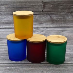 Frascos de Vidrio Vacíos de Alta Calidad para Velas, Recipientes para Velas con Tapa de Bambú - Product Image 5