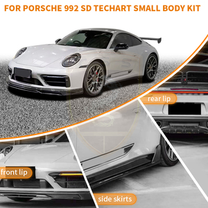 Kit carrosserie en fibre de carbone sèche de style TR pour <span class=keywords><strong>Porsche</strong></span> <span class=keywords><strong>911</strong></span> 992 SD, lèvre avant, jupes latérales, diffuseur arrière, kit carrosserie, pièces de carrosserie automobile - Product Image 3