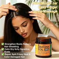 Huile de Batana Pure pour Cheveux Bouclés 100% Non Raffinée Nourrit le Cuir Chevelu Sec Prévient les Pointes Fourchues Traitement de Repousse des Cheveux Beurre d'Huile de Batana