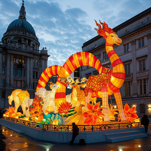 Linterna de dragón chino tradicional, linterna de Festival de Primavera a gran escala, luz de punto escénico, diseño de exposición, luces de colores - Product Image 1