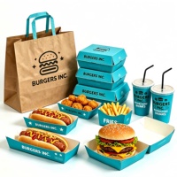 Boîte à lunch jetable de qualité alimentaire personnalisée pour plats à emporter, emballages pour pizzas chaudes, plateau de plats chinois à emporter, boîte pour frites et poulet rôti