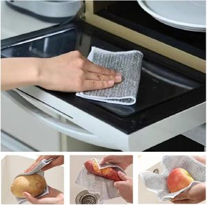 Non-scratch Kitchen Cleaning <b>Towel</b> Wire Dish Cloth Home Appliance <b>Microfiber</b> Kitchen <b>Towel</b> Steel Multipurpose Kitchen Rags - Product Image 4