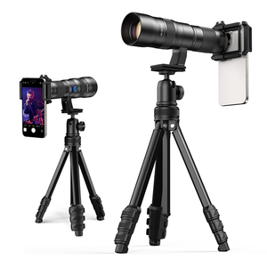 Pour NOUVEAU Téléobjectif <span class=keywords><strong>Zoom</strong></span> 20-60X pour Téléphone avec Trépied, Support de Téléphone et Clip, Verre Optique Premium, Aluminium, Universel pour Smartphone - Product Image 2