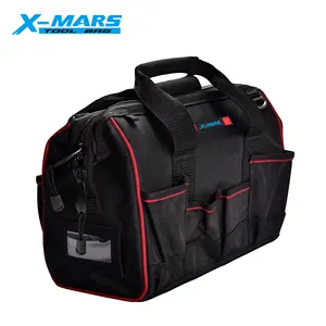 X-mars 14-inch Oxford Carrier and Organizer Heavy Duty Tool Bag for Tools with Wide Mouth for Tool Storage