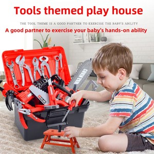 Ensemble de boîte à outils pour enfants Play House Tournevis pour bébé et <span class=keywords><strong>perceuse</strong></span> électrique Scie pour kit d'outils pour enfants Idéal pour garçons et filles - Product Image 3