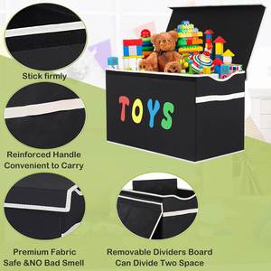 Grande boîte de rangement pour jouets d'enfants, bacs de rangement pliables et robustes avec couvercles - Product Image 4