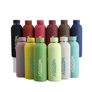 Hot Customized Water <b>Bottles</b> Stainless Steel 500ml Soft Touch Sport Cup Vacuum <b>Flask</b> Drink Sports Thermal <b>Bottle</b> - Product Image 1