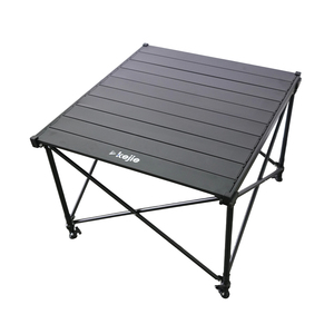 Kejie Custom Logo Square Aluminum Roll <b>Table</b> Outdoor Camping Portable <b>Folding</b> Lightweight <b>Metal</b> Furniture Modern Design 4-Seater - Product Image 3