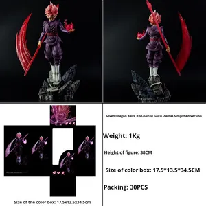Figura de Juguete de Dragón de PVC, Saiyan GK, Figura de PVC de Goku Oscuro Zamasu en Color Rosa Melocotón - Product Image 4