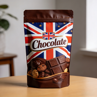 Sachets Doypack colorés personnalisés imprimés en feuille, refermables avec fermeture éclair, de qualité alimentaire, pour biscuits, bonbons et snacks