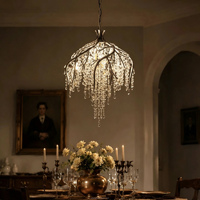 Lustre suspendu réglable en hauteur en laiton/verre/cuivre/or avec installation facile et design élégant et luxueux discret