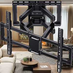 Support mural TV Perlegear à mouvement complet pour téléviseurs de 42 à 90 pouces, 132 lb, <span class=keywords><strong>bras</strong></span> articulés doubles, inclinaison et rotation sans outil, extension - Product Image 2