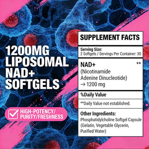 Integratore NAD+ 300mg e Resveratrolo 1200mg, Attivatori Liposomiali per la Riparazione del DNA, Integratore Alimentare a Base di Erbe, 60 Capsule Softgel - Product Image 2