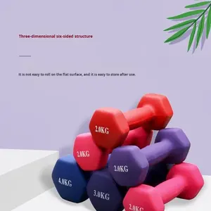 Haltères unisexes pour la remise en forme à domicile, EVA solide, 2 kg, une paire, bras, débutants, ensemble pur, vente de liquidation, haltères pour la musculation - Product Image 6