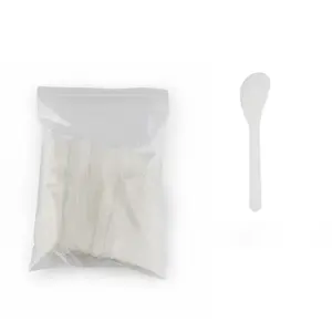 高品质迷你白色透明塑料勺子/抹刀化妆品面膜勺面膜勺抹刀勺