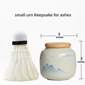 Petite urne en céramique pour cendres d'animaux de compagnie, mini urne commémorative pour chat ou chien, pour commémorer la perte d'un animal bien-aimé - Product Image 2