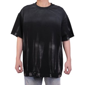 Fabricante logotipo personalizado ropa de calle 100% algodón 320 gramos alta calidad Digital impreso camiseta Vintage gradiente hombres camiseta - Product Image 2