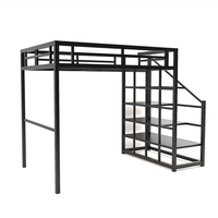 ZOIFUN – mobilier de dortoir au Design Simple pour étudiants et adultes, lits superposés en métal avec escaliers