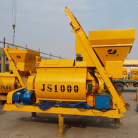 Bétonnière horizontale double à moteur haute performance Js 1000, capacité 50-60m³/h, machine automatique – Prix