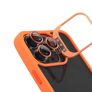 Usine Vente Chaude Emballage Personnalisé Clair TPU PC Couverture Arrière Avec Anneau De Caméra En Métal pour iPhone 14 15 Pro Max Cas