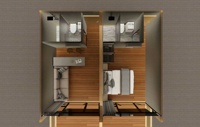 Maison conteneur modulaire démontable et respirante de 20 pieds et 40 pieds, étanche, résistante aux tremblements de terre et aux ouragans, pour hôtel