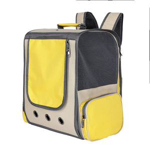 Cat <b>Backpack</b> Pink Teal Color Block Large Capacity Foldable <b>Pet</b> <b>Carrier</b> For Travel - Product Image 3