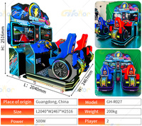 Nueva Consola de Videojuegos de Carreras de Gran Tamaño, Simulación de Carreras para Dos Jugadores, Enchufe Estadounidense, Material ABS, para Interiores