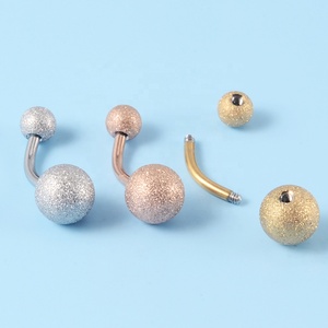 Lotto 15 sfere opache in acciaio inox orecchio cartilagine elica bilanciere intrecciato di base Piercing filo esterno per la lingua della pancia orecchio orecchio - Product Image 4