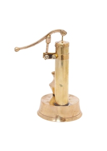 Brass Hand Pump Traditional Tabletop Home Decor Indoor Living Room Ornament with Round Design <b>Rustic</b> Vintage Accent Piece - Product Image 6