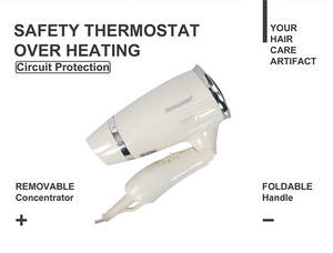 Honeyson OEM Hôtel <span class=keywords><strong>Chambre</strong></span> 1200W AC Moteur Pliable Mini Sèche-Cheveux Blanc Concentrateur Électrique F5 - Product Image 5