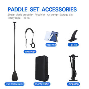 Set de Accesorios para Tabla de Paddle Surf, Kit de Surf Inflable con Remo de Una Sola Hoja, Bomba de Aire, Aleta Trasera, Cuerda de Seguridad, Kit de Reparación y Bolsa de Almacenamiento - Product Image 2