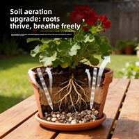 Pot de fleurs en matériau PP respirant avec tube de ventilation, fond perméable à l'eau, empêche la pourriture des racines, tube d'irrigation, style moderne et campagnard