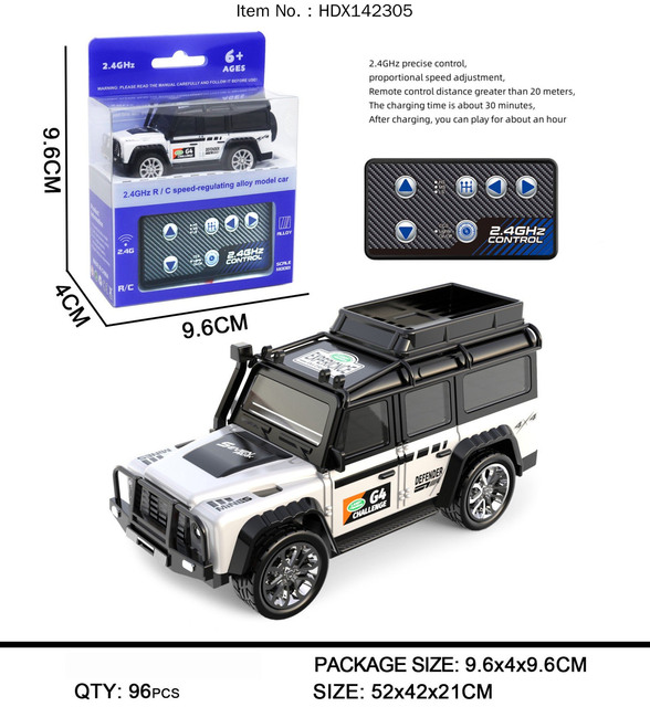 High Precision Mini 2.4G Remote Control 7 CH APP Control Die Cast Racing Car Alloy SUV Model RC Car