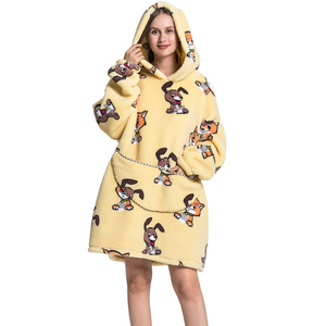 Winter Festival Warming Oversized Adult <strong>Hoodie</strong> <strong>Cosy</strong> Woven 100% Polyester Anti-Bacteria Portable Dropshipping Wearable <strong>Blanket</strong> - Product Image 4