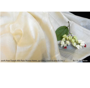 100% Tricoté Écologique Soie Tissu Léger Sheer Tussar Papier 114 cm 40-50 Grammes Style Uni pour 6A Vêtements Sacs Robes - Product Image 2