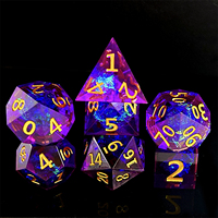 Jeu de dés en résine polyédrique avec logo personnalisé pour le jeu de société DND RPG Dragon et Donjons jeu de rôle dés