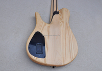 Guitare basse électrique Flyoung Musical Instruments bleu mat 5 cordes avec manche traversant le corps