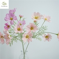Flor de Margarita Cosmos de Tela de Seda Artificial de Alta Simulación Hecha a Mano para Decoración del Hogar, Centro de Mesa para Bodas, Regalo de San Valentín