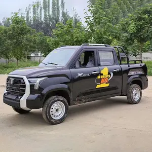स्टॉक में चीन मिनी इलेक्ट्रिक कार्गो वाहन लो स्पीड इलेक्ट्रिक ट्रक कार्गो बॉक्स R15 टायर साइज लेदर सीट रियर कैमरा के साथ
