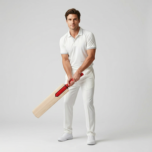 Bate de Cricket Clásico de Madera JNA Group con Mango Rojo, Ligero, Orientación Derecha/Izquierda, Duradero para Práctica y Entrenamiento - Product Image 5