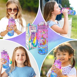 Decorare i tuoi kit di bottiglie d'acqua fai da te pittura di diamanti unicorno Gem artigianato divertenti arti e mestieri regali per ragazze giocattoli - Product Image 6