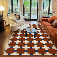 Moderne Elegante Acryl Handgetuftete Mittellange Florhöhe Maßgeschneiderte Muster Waschbare Rutschfeste Teppiche für Wohnzimmer Schlafzimmer & Flur