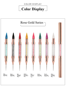 Dual End Nail Rhinestone Picker Wax Tip Pencil Crystal Stone Pickup Dotting Pen DIY Nail Art Brush <b>Set</b> - Product Image 5